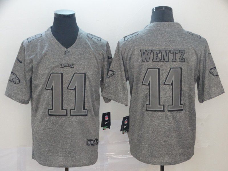 Men Philadelphia Eagles #11 Wentz Gray Nike Vapor Untouchable Stitched Gridiron Limited NFL Jerseys
